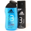 Набор Adidas: дезодорант аэрозоль "Action 3 Pure", гель-шампунь для душа "Hair&Body Water Sports" парфюмерно-косметической компании Coty Товар сертифицирован инфо 8383u.